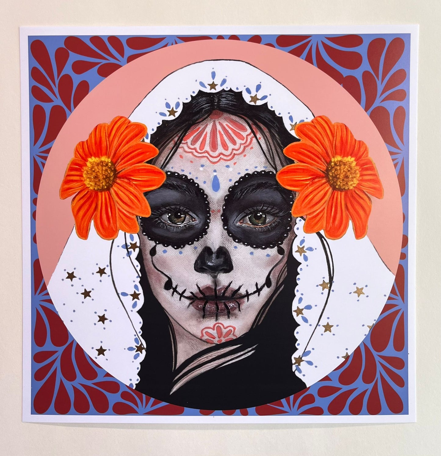 Catrina-Limited Edition Hand Embellished Print, Mexican Art, Dia de Muertos