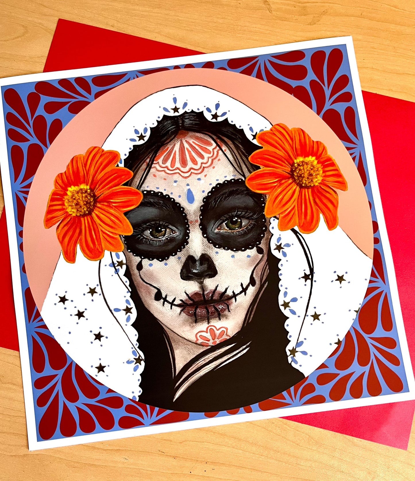 Catrina-Limited Edition Hand Embellished Print, Mexican Art, Dia de Muertos