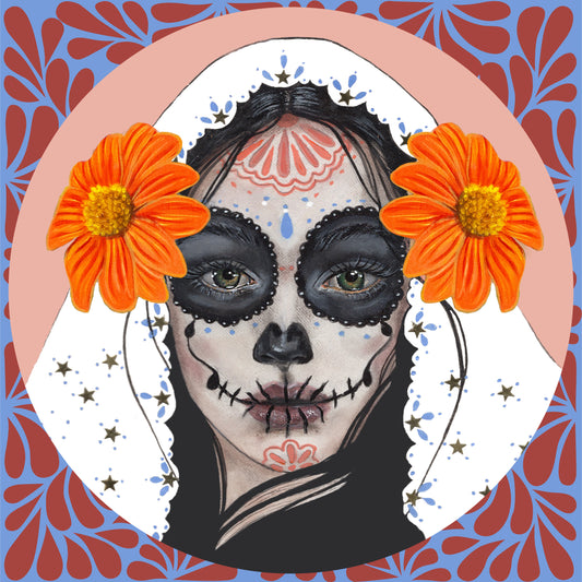 Catrina-Limited Edition Hand Embellished Print, Mexican Art, Dia de Muertos